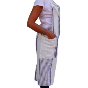 Apron With Stripes – Washed Linen