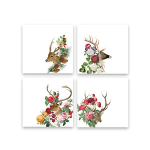 Set of 4 Napkins Cervi