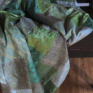 Copriletto di seta Patchwork