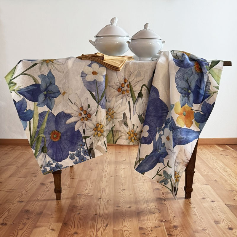 tovaglia-alpiflora-la-bottega-di-casa Linen Tablecloth Alpiflora - Image 1