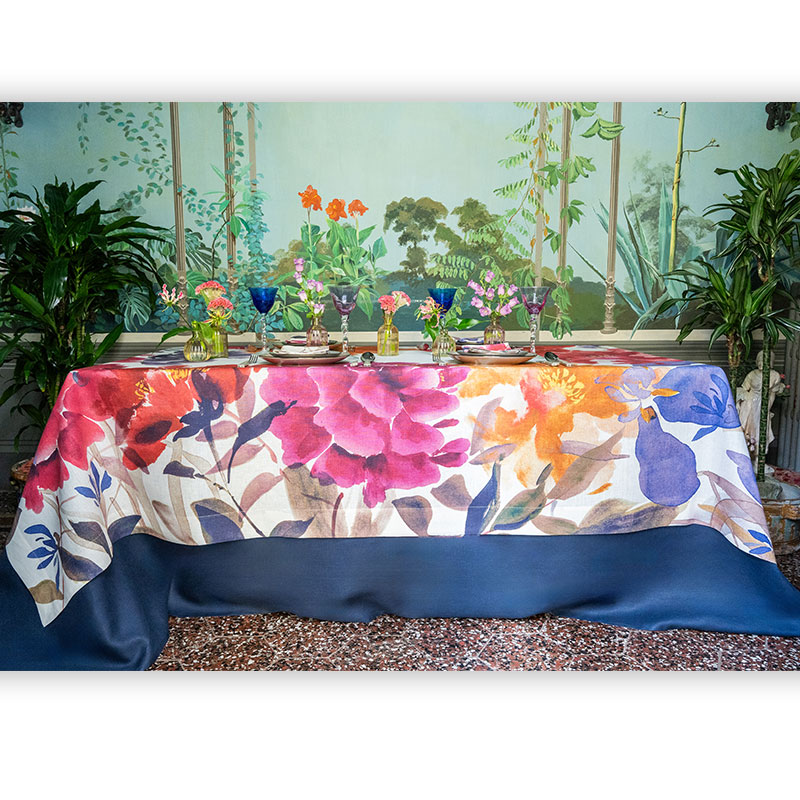 Linen Tablecloth Hanamy-la-bottega-di-casa Linen Tablecloth Hanamy